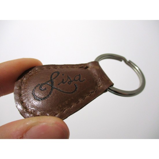 Keyring Small Leather