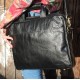 Berlin Black Leather Laptop Briefcase Bag 