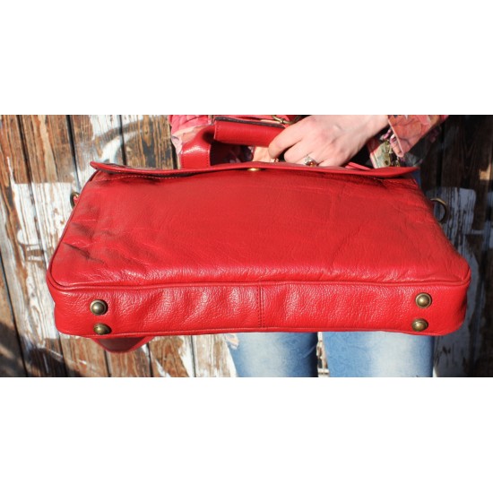 Berlin Laptop Bag Briefcase Red 