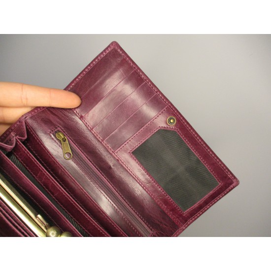 Large Clip clasp Wallet Purple
