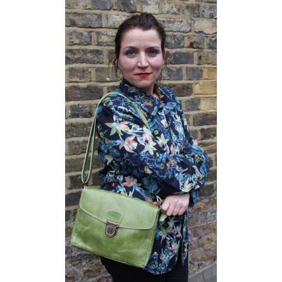 Louisa Satchel Apple Green Messenger Bag
