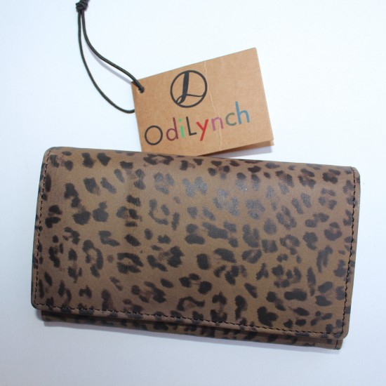Madamzel Wallet Leopard Print Leather