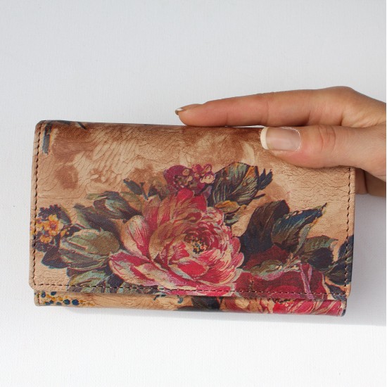Madamzel Floral 14 Leather Wallet 