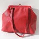 Maya Medium Red Leather Clip Bag