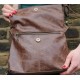 Mini Amelie Flapover in Distressed Dark Brown Leather