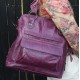 Pamela Shoulder Crossbody Bag Purple Leather