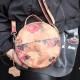 Rupert Round Bag N14 darkish floral print leather