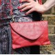 Sligo Clutch Bag Red Leather 