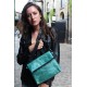 Teakleaf Vegan Mini Amelie Turquoise Foldover Bag