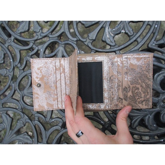 Trifold Wallet Small Paisley Glitter 