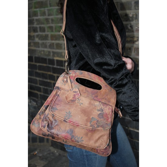 Trinity Floral Leather Crossbody Bag no 14 darkest