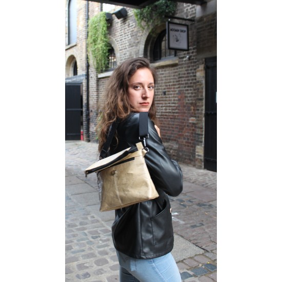 TeakLeaf Mini Amelie Flapover Vegan Bag in Ivory