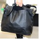 Welsh Large Black Leather Tote bag