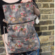 Amelie Backpack Convertible Spring Grey & Pink Floral Print no 21 Leather Bag | Distressed Artisan Leather Bag