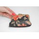 Amy Double Ballclip Spanish Floralprint Leather Purse