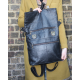 Belgian Convertible Clip Backpack Black Leather
