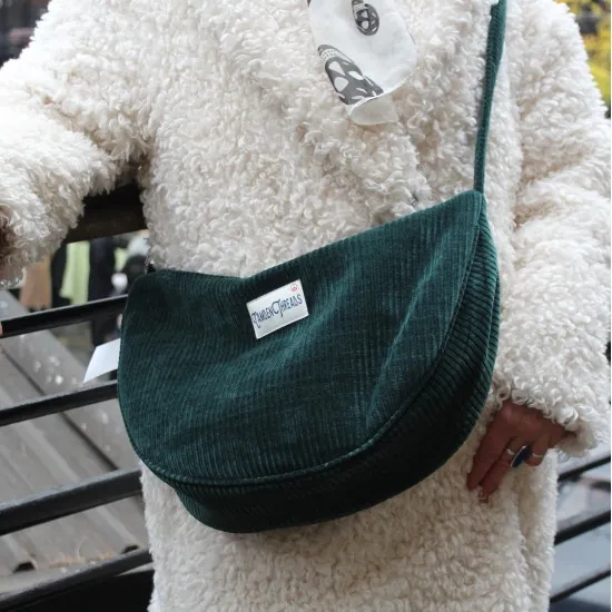 Bobby Teal Hobo Slouchy Cross body Corduroy Bag
