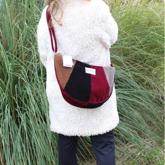 Patchwork Bobby Large Corduroy Sling Bag