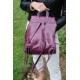Small Cool Rucksack Purple Leather 