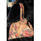 Doris Shoulder Bag Clipframe Floral Print Leather