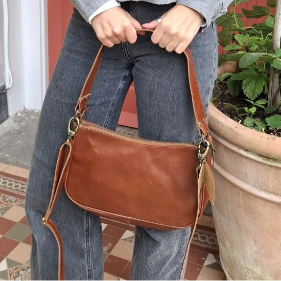 Baguette Tan Leather Large