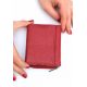 Trifold Red And Spanish Floral Leather Wallet
