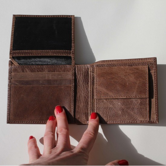 Men's Wallet Brown Leather