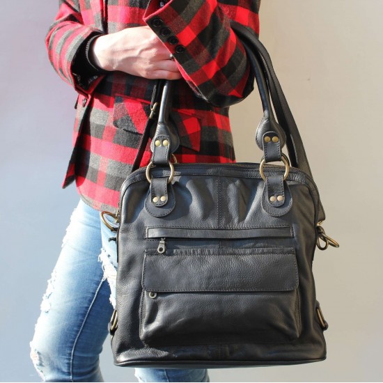 Pamela Tote Bag Black Leather Bag