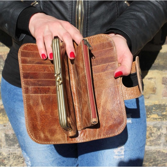 Big Fat Tan extra large leather wallet 