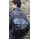 Belgian Backpack Convertible Black Leather Bag