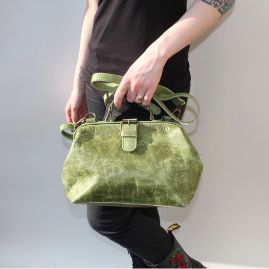 Minidoc Doctor Bag Small Apple Green Leather