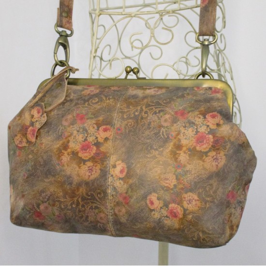 Athina Floral No 21 Clasp Frame Handbag