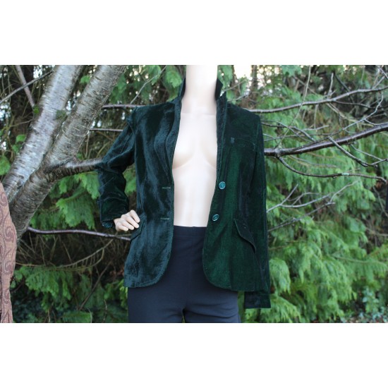 Dark Green Classic velvet Jacket
