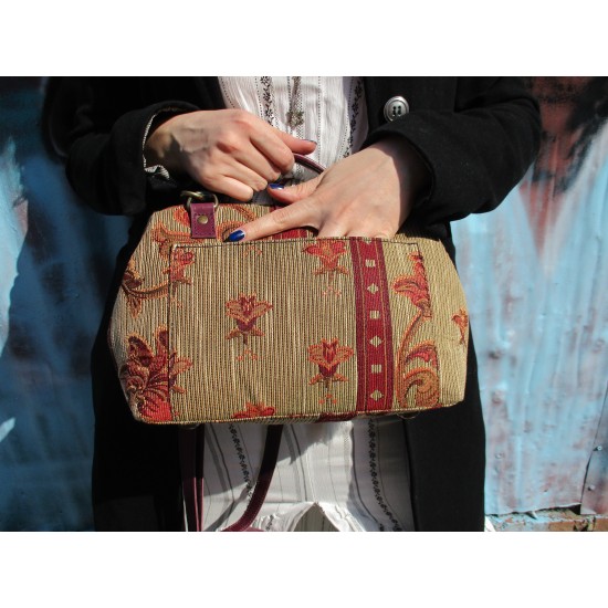 Doctor Bag Tapestry and Leather 