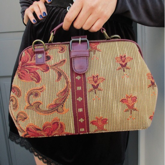 Doctor Bag Tapestry and Leather 