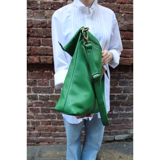 Amelie Irish Green Leather Bag | Leather Bag