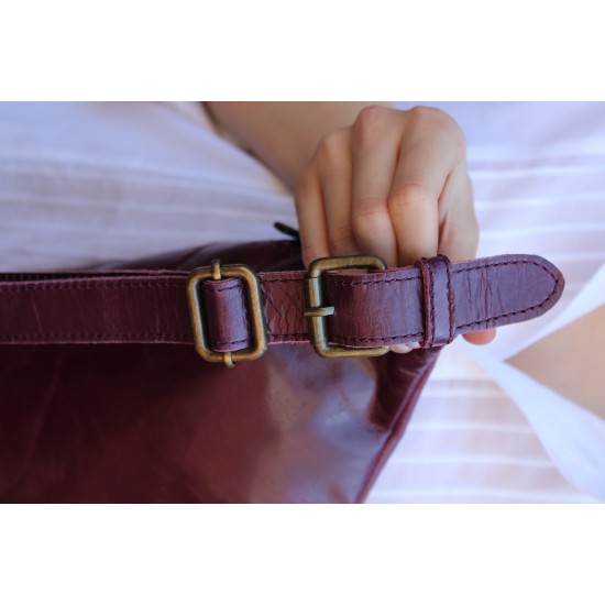 Double Pocket Zipped Bum Bag Fanny pack Purple