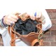 Bucket Drawstring Tan Leather Bag
