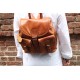 Rucksack Tan leather Pocketed 