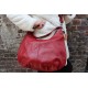 Geneva Red Hobo Leather Bag