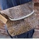 Dublin Leopard Print Clip Bag Fold Over Medium 