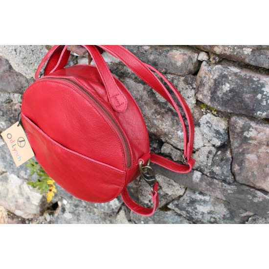 Rupert Red Circular Handbag Crossbody