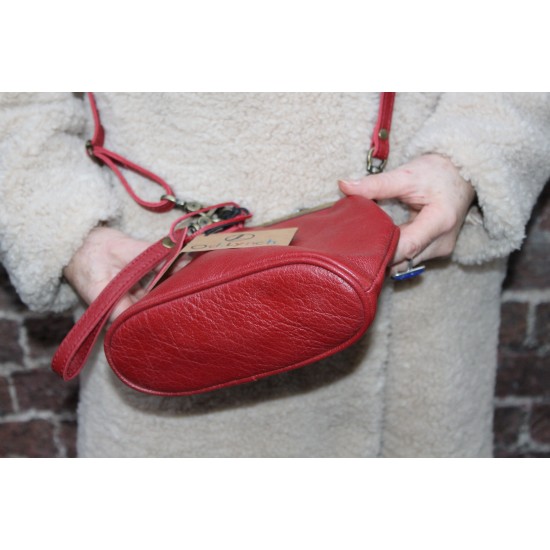 Evanna clip bag with floor red