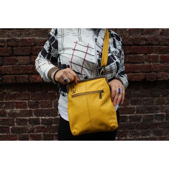Malaga Small Clip Zip Bag Yellow