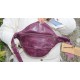 Patch Bum Bag Purple Leather 3 zips 