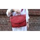 Satchel Mini Red Leather with zip