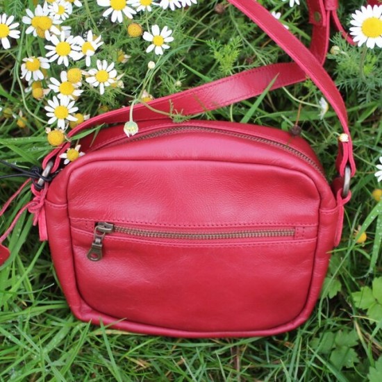 Red Leather MIni Bag Crossbody