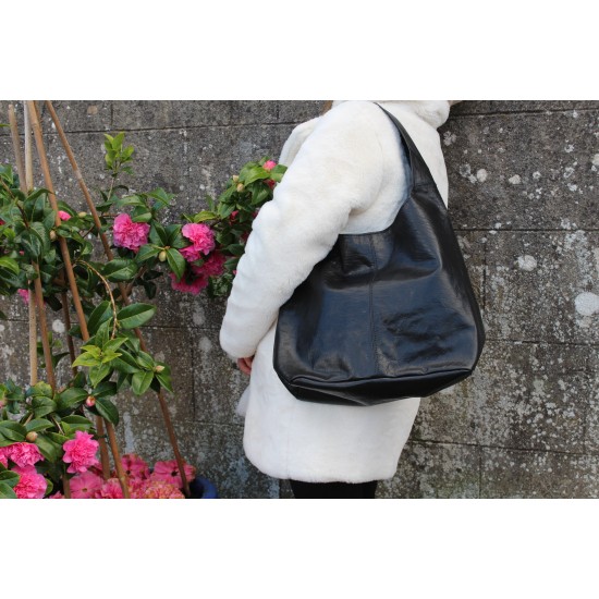 Hobo bag black with purse