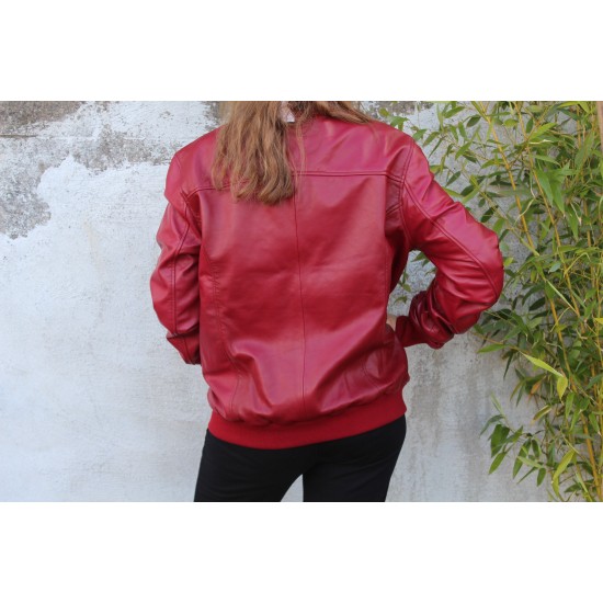 Bomber Jacket Zipped Red 