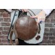 Rupert Circular Round Bag Scratched Brown